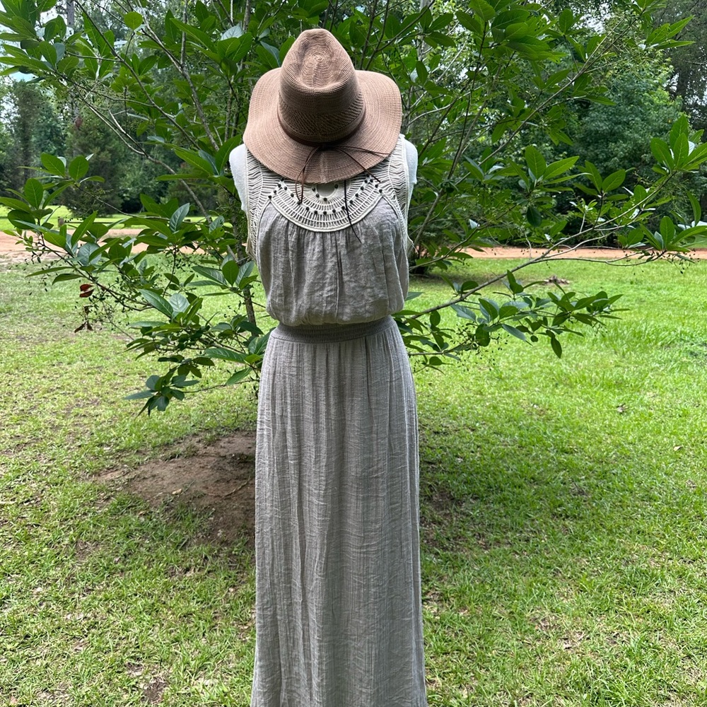 AB Studio Gray Maxi Dress